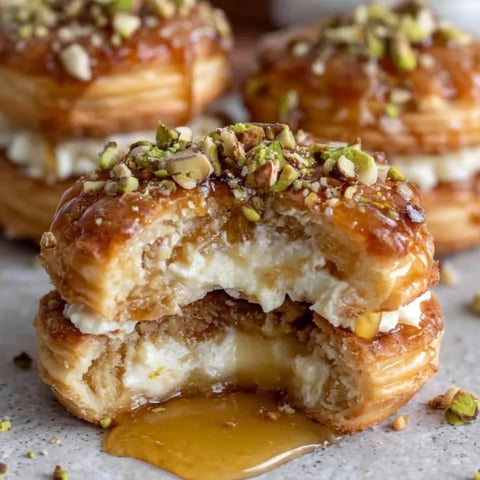 A pastry with almonds and cream.
