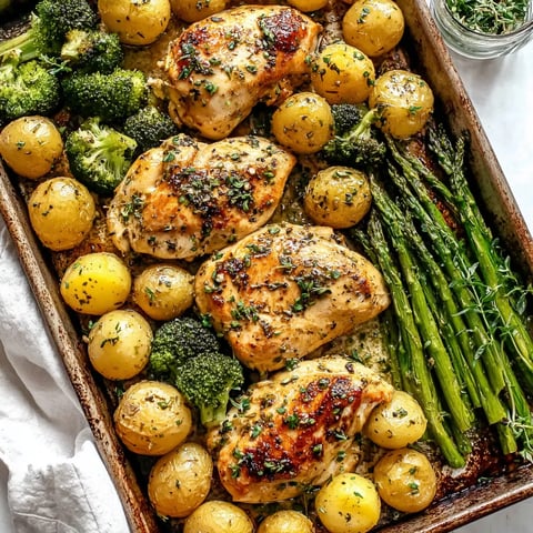 A pan of chicken and potatoes.